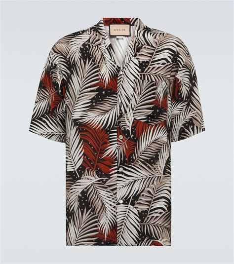 gucci forest printed bowling shirt|Farfetch bowling shirt.